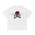 Crimson Single Skull Bones Tee