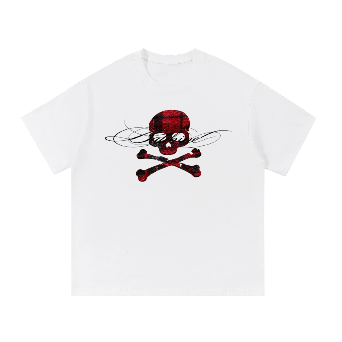 Crimson Single Skull Bones Tee
