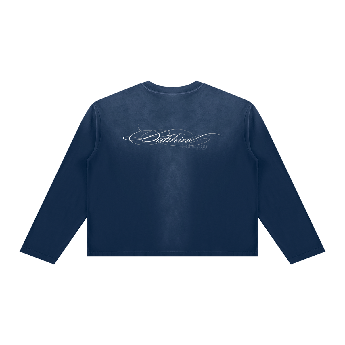 Blue Sacred Radiance Faded Boxy Long Sleeve