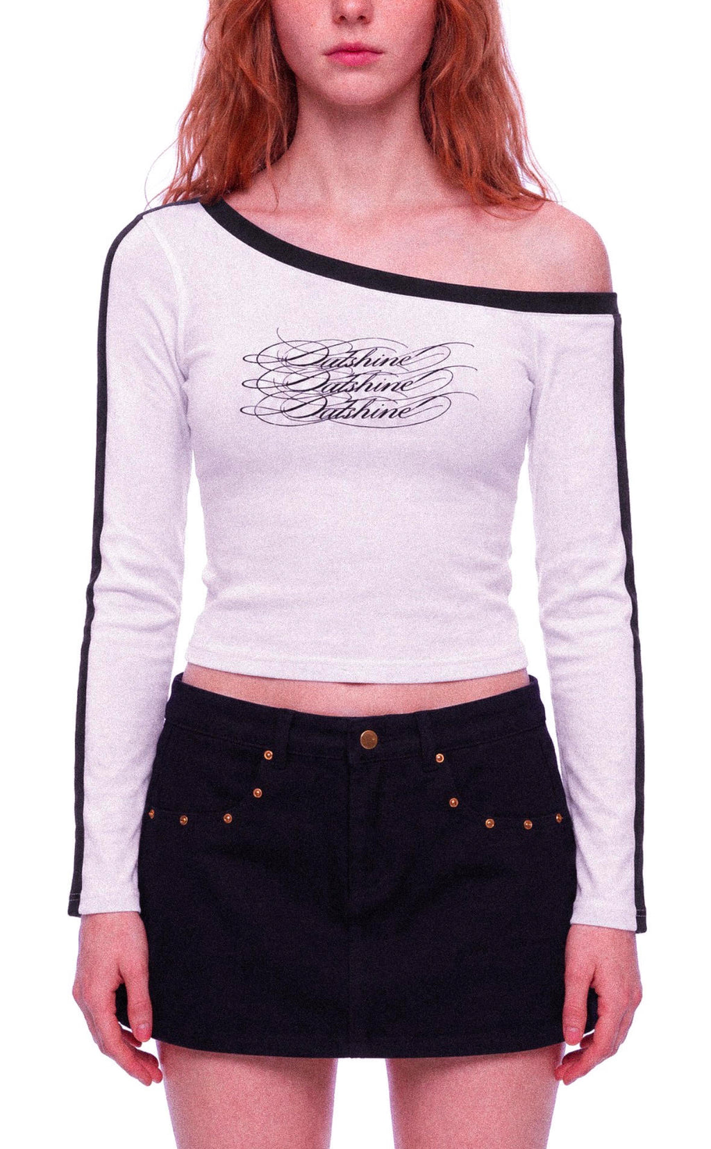 Divine Dalmatian Off-the-Shoulder Shirt