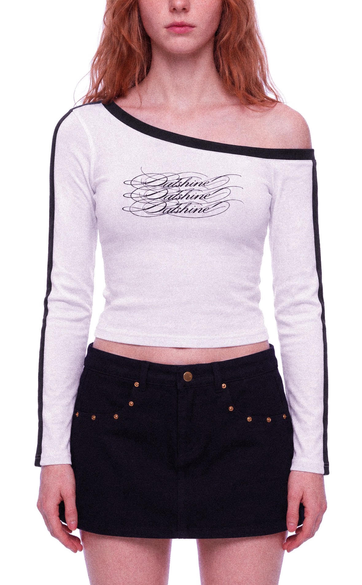 Divine Dalmatian Off-the-Shoulder Shirt