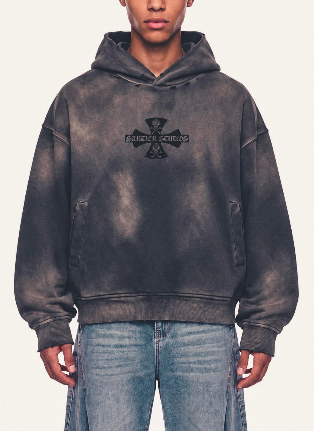 Skull Saints Sunfade Boxy Hoodie