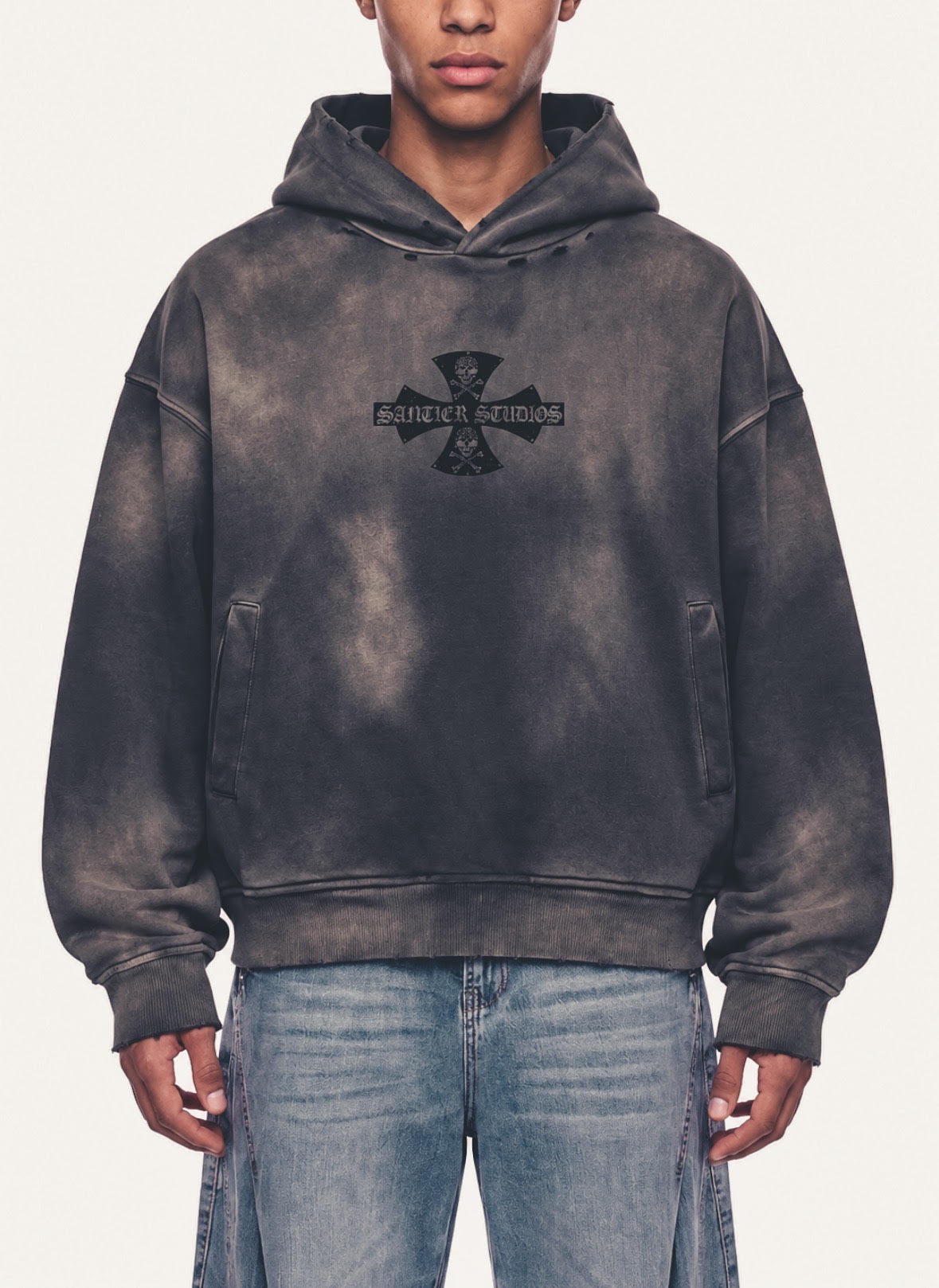 Skull Saints Sunfade Boxy Hoodie